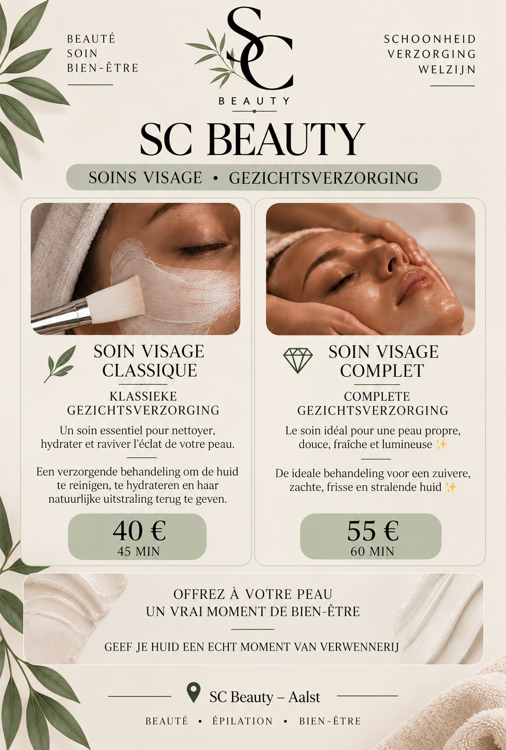 Soins du visage  classique et complet